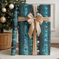 New Zealand Darts Christmas Wrapping Paper Merry Xmas Aotearoa Maori Paua Shell LT14 - Polynesian Pride