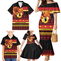Papua New Guinea Christmas Family Matching Mermaid Dress and Hawaiian Shirt Bikpela hamamas blong dispela Krismas LT14 - Polynesian Pride