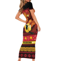 Papua New Guinea Christmas Family Matching Short Sleeve Bodycon Dress and Hawaiian Shirt Bikpela hamamas blong dispela Krismas LT14 - Polynesian Pride