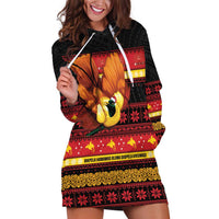 Papua New Guinea Christmas Hoodie Dress Bikpela hamamas blong dispela Krismas LT14 Red - Polynesian Pride
