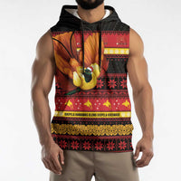 Papua New Guinea Christmas Sleeveless Hoodie Bikpela hamamas blong dispela Krismas LT14 - Polynesian Pride
