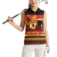 Papua New Guinea Christmas Women Sleeveless Polo Shirt Bikpela hamamas blong dispela Krismas LT14 - Polynesian Pride
