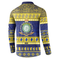 Niue Christmas Button Sweatshirt Monuina e Kilisimasi Hiapo Motifs - Polynesian Pride