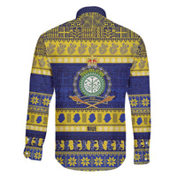 Niue Christmas Family Matching Off The Shoulder Long Sleeve Dress and Hawaiian Shirt Monuina e Kilisimasi Hiapo Motifs LT14 - Polynesian Pride