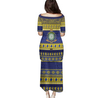 Niue Christmas Family Matching Puletasi and Hawaiian Shirt Monuina e Kilisimasi Hiapo Motifs LT14 - Polynesian Pride