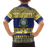 Niue Christmas Family Matching Short Sleeve Bodycon Dress and Hawaiian Shirt Monuina e Kilisimasi Hiapo Motifs LT14 - Polynesian Pride