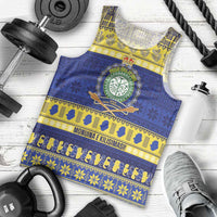 Niue Christmas Men Tank Top Monuina e Kilisimasi Hiapo Motifs LT14 - Polynesian Pride