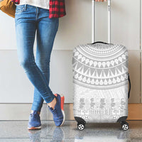 Niue White Sunday Luggage Cover Tapu Fanau Ia Puakenikeni Hiapo Pattern - Polynesian Pride