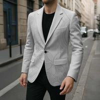 Tapu Fanau Ia Niue Blazer Happy White Sunday Unique Hiapo - Polynesian Pride