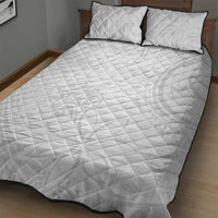 Tapu Fanau Ia Niue Quilt Bed Set Happy White Sunday Unique Hiapo - Polynesian Pride