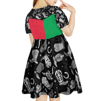 Vanuatu Cowboy Kid Short Sleeve Dress Cowboy Symbols Split Stylized - Polynesian Pride
