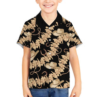 Vanuatu Cowboy Hawaiian Shirt Seamless Straw Hats Hibiscus - Polynesian Pride