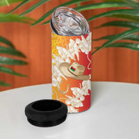 Vanuatu Cowboy 4 in 1 Can Cooler Tumbler Straw Hats Hibiscus With Sand Drawing LT14 - Polynesian Pride