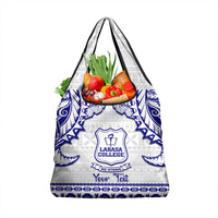 Personalised Fiji Labasa College Grocery Bag Fijian Tapa Pattern
