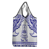 Personalised Fiji Labasa College Grocery Bag Fijian Tapa Pattern