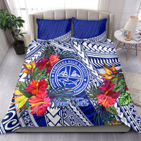 Personalised Samoana High School Bedding Set American Samoa Schools Polynesian Tropical Flowers LT14 - Polynesian Pride