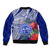 Personalised Samoana High School Bomber Jacket American Samoa Schools Polynesian Tropical Flowers LT14 - Polynesian Pride