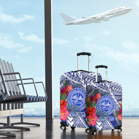Personalised Samoana High School Luggage Cover American Samoa Schools Polynesian Tropical Flowers LT14 - Polynesian Pride