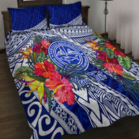 Personalised Samoana High School Quilt Bed Set American Samoa Schools Polynesian Tropical Flowers LT14 - Polynesian Pride