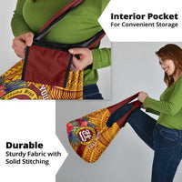 Personalised Tafuna High School Grocery Bag American Samoa Schools Polynesian Tropical Flowers