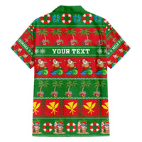 Personalised Hawaii Christmas Family Matching Long Sleeve Bodycon Dress and Hawaiian Shirt Mele Kalikimaka LT14 - Polynesian Pride