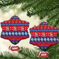 Guam Christmas Ceramic Ornament Felis Pasgua LT14 Snow Flake Blue - Polynesian Pride