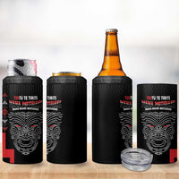 Toitu Te Tiriti Mana Maori Motuhake 4 in 1 Can Cooler Tumbler Aotearoa Haka Face Mix Poutama Art LT14 - Polynesian Pride