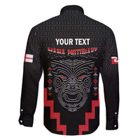Personalised Toitu Te Tiriti Mana Maori Motuhake Family Matching Short Sleeve Bodycon Dress and Hawaiian Shirt Aotearoa Haka Face Mix Poutama Art LT14 - Polynesian Pride