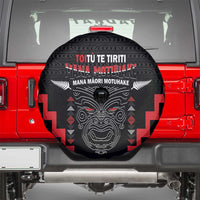 Personalised Toitu Te Tiriti Mana Maori Motuhake Spare Tire Cover Aotearoa Haka Face Mix Poutama Art LT14 - Polynesian Pride