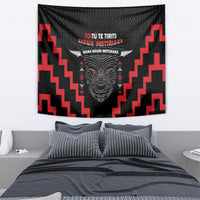 Personalised Toitu Te Tiriti Mana Maori Motuhake Tapestry Aotearoa Haka Face Mix Poutama Art