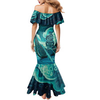 Personalised New Zealand Waitangi Day Family Matching Mermaid Dress and Hawaiian Shirt Hei Tiki With Maori Waka - Whakarare Pattern LT14 - Polynesian Pride