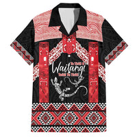 Toitu Te Tiriti O Waitangi Family Matching Short Sleeve Bodycon Dress and Hawaiian Shirt Maori Wharenui With Taniko Motifs