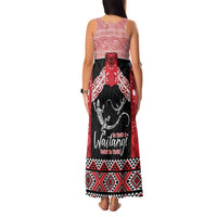 Toitu Te Tiriti O Waitangi Family Matching Tank Maxi Dress and Hawaiian Shirt Maori Wharenui With Taniko Motifs LT14 - Polynesian Pride