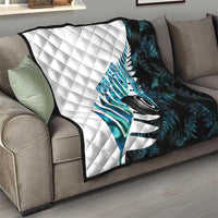 New Zealand Lawn Bowls Custom Quilt Aotearoa Silver Fern Paua Shell LT14 - Polynesian Pride
