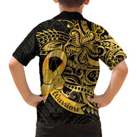 Polynesia Bone Cancer Awareness Hawaiian Shirt Fight Warriors LT14 - Polynesian Pride