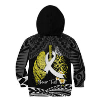 Personalised Polynesia World Lung Cancer Day Kid Hoodie Faith Hope Love LT14 - Polynesian Pride