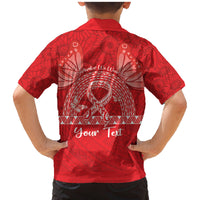 Personalised In September We Wear Red Family Matching Mermaid Dress and Hawaiian Shirt Polynesia Blood Cancer Awareness LT14 - Polynesian Pride