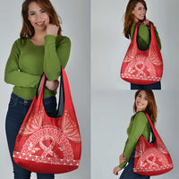 Personalised In September We Wear Red Grocery Bag Polynesia Blood Cancer Awareness
