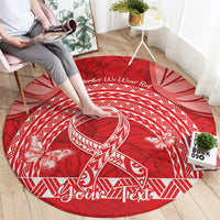 Personalised In September We Wear Red Round Carpet Polynesia Blood Cancer Awareness LT14 - Polynesian Pride