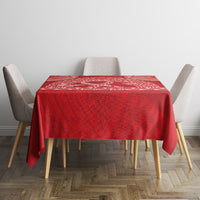 Personalised In September We Wear Red Tablecloth Polynesia Blood Cancer Awareness LT14 - Polynesian Pride