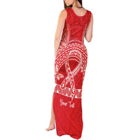 Personalised In September We Wear Red Tank Maxi Dress Polynesia Blood Cancer Awareness LT14 - Polynesian Pride