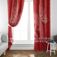 Personalised In September We Wear Red Window Curtain Polynesia Blood Cancer Awareness LT14 - Polynesian Pride