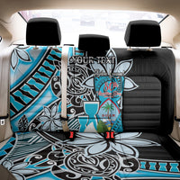 Personalised Guam Liberation Day Back Car Seat Cover Chamorro Latte Stone With Guasali Flowers