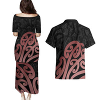 New Zealand Mangopare Tamanako Couples Matching Puletasi and Hawaiian Shirt Aotearoa Maori LT14 - Polynesian Pride