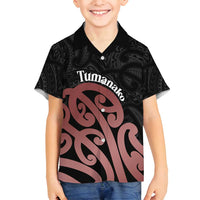 New Zealand Mangopare Tamanako Family Matching Long Sleeve Bodycon Dress and Hawaiian Shirt Aotearoa Maori LT14 Son's Shirt Brown - Polynesian Pride