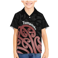 New Zealand Mangopare Tamanako Family Matching Mermaid Dress and Hawaiian Shirt Aotearoa Maori LT14 Son's Shirt Brown - Polynesian Pride