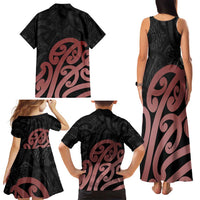 New Zealand Mangopare Tamanako Family Matching Tank Maxi Dress and Hawaiian Shirt Aotearoa Maori LT14 - Polynesian Pride