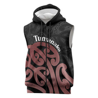 New Zealand Mangopare Tamanako Sleeveless Zip Hoodie Aotearoa Maori LT14 Brown - Polynesian Pride