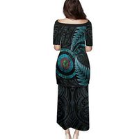 New Zealand Archery Family Matching Puletasi and Hawaiian Shirt Aotearoa Silver Fern Maori LT14 - Polynesian Pride