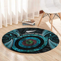 New Zealand Archery Round Carpet Aotearoa Silver Fern Maori LT14 - Polynesian Pride
